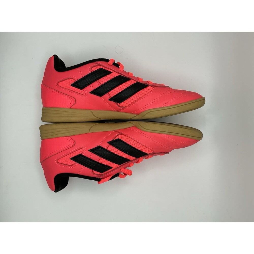 Kids Adidas Super Sala 2 IN Indoor Soccer Shoes | Turbo/Black Colorway | Size 3 - Picture 4 of 7
